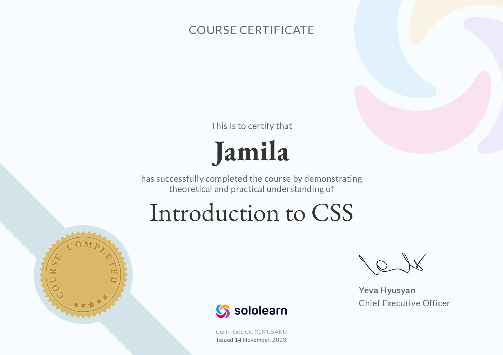 SoloLearn CSS Certification